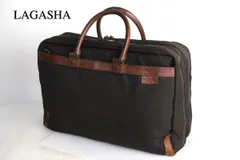 LAGASHA ラガシャ 大型 ビジネスバッグ メンズ 男性 ビジネス 会社 通勤 通学 出張 アメカジ 古着 中古 レザー バック 鞄 ブリーフのサムネイル