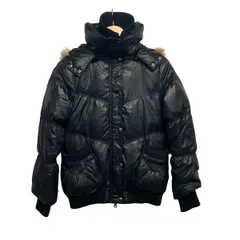 LE CIEL BLEU(ルシェルブルー) ダウンジャケット サイズ40 M レディース - 黒×ベージュ 長袖/ジップアップ/フード着脱可/冬のサムネイル