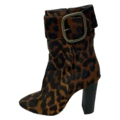 SAINT LAURENT PARIS(サンローランパリ) ショートブーツ 36 1/2 レディース - 531613 ブラウン×黒 豹柄のサムネイル