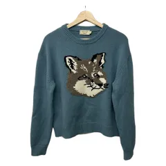 MAISON KITSUNE(メゾンキツネ) 長袖セーター サイズM レディース - ブルーグレー×グレーベージュ×マルチ クルーネック/キツネのサムネイル