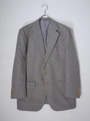 BURBERRY LONDONバーバリー ロンドン 日本製 コットンシルク羊毛シアサッカー 水牛ボタン2Bジャケット【AB5(96-86-170)】【MJKA83021】のサムネイル