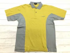 Mr.JUNKO GOLF ミスタージュンコ ゴルフ レトロ トラッド スポーツ 配色切替 鹿の子 半袖 ポロシャツ 黄色 L メンズ コットン100%のサムネイル