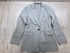 セオリーリュクス theory luxe エレガント ピークドラペル テーラード ジャケット グレー 40 レディース 麻60% レーヨン35% ポリウレタン5%のサムネイル