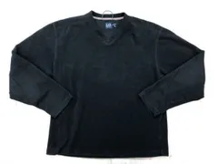 ギャップ GAP メンズ オーセンティック アウトドア アメカジ 古着 ポリエステル100% Vネック フリース トレーナー シャツ XS 黒のサムネイル