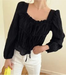 美品 Chesty チェスティ チュニック 花 パフスリーブ ブラウス サイズ 