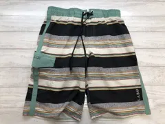 ビラボン BILLABONG PLATINUM アメカジ サーフ マルチボーダー 裏地メッシュ ハーフ イージー ショート スイム パンツ 黒 M メンズのサムネイル