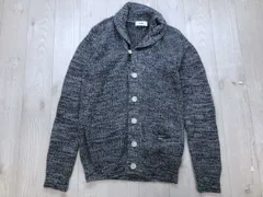 シップス SHIPS アメカジ トラッド ミックスカラー メランジ ショールカラー 長袖 ニットカーディガン グレー M メンズ コットン100%のサムネイル