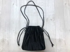 グローバルワーク GLOBAL WORK レトロ モード 起毛 ベルベット プリーツ バッグ ポシェット ポーチ カバン 黒 レディースのサムネイル