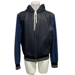 エルメス ブルゾン サイズ50 XL メンズ - ダークネイビー×ブルー 長袖/ラムスキン/異素材切替/リバーシブル/ジップアップ/春・秋物のサムネイル