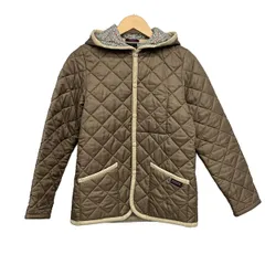 ラベンハム ブルゾン サイズ38 M レディース美品  - グレーベージュ×アイボリー 長袖/フード付き/コーデュロイ/花柄/キルティング/秋のサムネイル