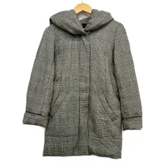 ESTNATION(エストネーション) ダウンコート サイズ36 S レディース - アイボリー×黒 長袖/千鳥格子柄/ジップアップ/冬/NINEコラボのサムネイル