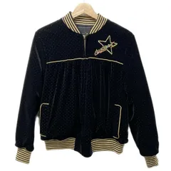 HYSTERIC GLAMOUR(ヒステリックグラマー) ブルゾン サイズF レディース - 黒×ゴールド 長袖/ドット柄/中綿/秋/冬のサムネイル