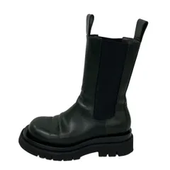 BOTTEGA VENETA(ボッテガヴェネタ) ブーツ 38 レディース - カーキ×黒 サイドゴア レザーのサムネイル
