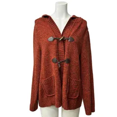 Leilian(レリアン) ダッフルコート サイズ13＋ S レディース美品  - レッド×オレンジ×ダークブラウン 長袖/ニット/ショート丈/秋/冬のサムネイル