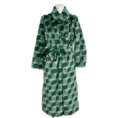 EMPORIOARMANI(エンポリオアルマーニ) コート サイズEU 36 レディース美品  - グリーン×ライトグリーン 長袖/フェイクファー/冬のサムネイル