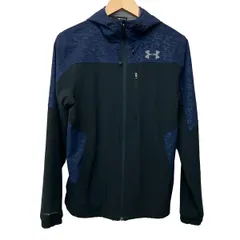 UNDER ARMOUR(アンダーアーマー) ブルゾン サイズSM メンズ美品  - 黒×ネイビー 長袖/ジップアップ/秋のサムネイル