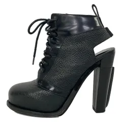 ALEXANDER WANG(アレキサンダーワン) ショートブーツ 36 レディース - 黒 レースアップ レザーのサムネイル