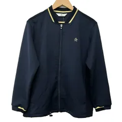 Munsingwear(マンシングウェア) ブルゾン サイズ3L メンズ - ダークネイビー×ライトイエロー 長袖/ジップアップ/春/秋のサムネイル