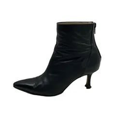 MANOLO BLAHNIK(マノロブラニク) ショートブーツ 36 1/2 レディース - 黒 アウトソール張替済 レザーのサムネイル