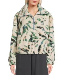 ビラボン レディース アウター ジャケット・ブルゾン プリント フリース Billabong Barra Printed Long Sleeve Fleece Pullover White Cap ホのサムネイル