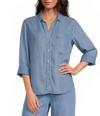ベラダール レディース トップス シャツ ボタンダウン ブラウス Bella Dahl Shirtail Button Down Blouse Indigo インディゴのサムネイル