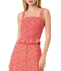 フレンチコネクション レディース トップス タンクトップ クレープリント ノースリーブ シャーリング French Connection Madison Crepe Agnes Fleur Printのサムネイル