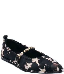 アッシュ レディース シューズ パンプス プリント ASH Bella Pony Print Calf Hair Studded Mary Jane Flats Black Edgy ブラックのサムネイル