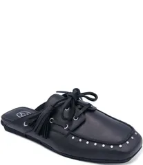 アッシュ レディース シューズ パンプス レザー ASH Bavaria Studded Leather Tassel Tie Mules Black ブラックのサムネイル