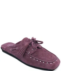 アッシュ レディース シューズ パンプスエード ASH Bavaria Studded Suede Tassel Tie Mules Rose Brown ブラウンのサムネイル