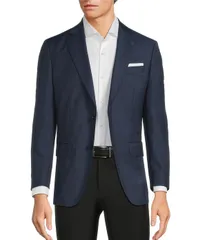 ヒューゴボス メンズ アウター ジャケット・ブルゾン スリムフィット コート Hugo Bosslim Fit Plain Check Sport Coat Dark Blue ブルーのサムネイル