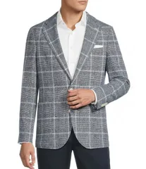 ダニエル クレミュ メンズ アウター ジャケット・ブルゾン ブレザー Cremieux Blue Label Provence Collection Windowpane Blazer Navy ネイのサムネイル