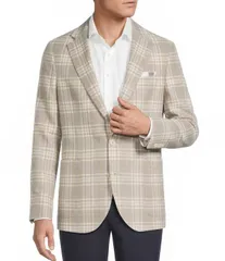 ダニエル クレミュ メンズ アウター ジャケット・ブルゾン ブレザー リネン Daniel Cremieux Signature Label Windowpane Linen Blend Blazerのサムネイル