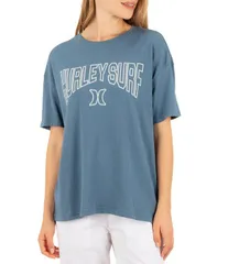 ハーレー レディース トップス シャツ Hurley Short Sleeve Collegiate Boyfriend TShirt Oceanviewのサムネイル