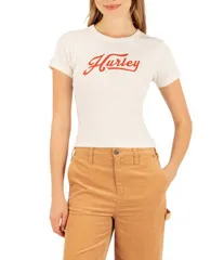 ハーレー レディース トップス シャツ ヴィンテージ Hurley Vintage Penant Baby TShirt Cream クリームのサムネイル