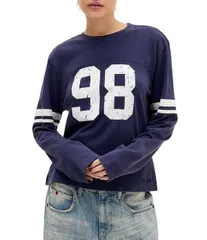 アーバンアウトフィッターズ レディース トップス シャツ BDG Urban Outfittersporty 98 Game Day Long Sleeve TShirt Blue ブルーのサムネイル