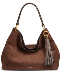 ダナキャラン レディース バッグ スエード Donna Karan Glenwood Suede Slouchy Shoulder Bag Chocolate チョコレートのサムネイル