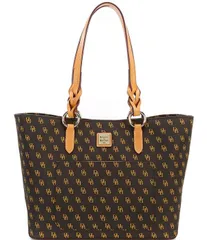 ドーネイアンドバーク レディース バッグ ロゴ Dooney Bourke Blakely Collection Signature Logo Tammy Canvas Tote Bag Brownのサムネイル