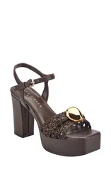 マーク・フィッシャー レディース シューズ ヒール プラットフォーム サンダル アンクル Marc Fisher LTD Cabell Ankle Straplatform Sandal Dark Bのサムネイル