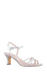 ニナ レディース シューズ ヒール サンダル アンクル Nina Bobby Embellished Ankle Strap Sandal Silver シルバーのサムネイル