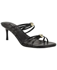 ナインウェスト レディース シューズ スリッポン・ローファー サンダル ヒール Nine West Womens Grece Strappy SlipOn Kitten Heel Dressandalのサムネイル