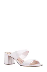 ニナ レディース シューズ ヒール サンダル Nina Bassie Block Heel Slide Sandal Ivory アイボリーのサムネイル