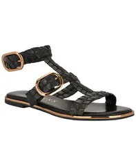 ゲス レディース シューズ サンダル GUESS Womens Lylnet Woven Gladiator Flat Sandals Black ブラックのサムネイル