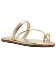 アレッツォ レディース シューズ サンダル Arezzo Womens Pamela Toe Ring Flat Sandals Platinoのサムネイル
