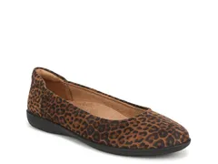 ナチュライザー レディース シューズ パンプス NaturalizerFlexy Ballet Flat Brown Leopard Print Suede ブラウンのサムネイル