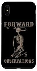 iPhone XS Max Praying Skeleton Forward Observation Cool Art スマホケース
