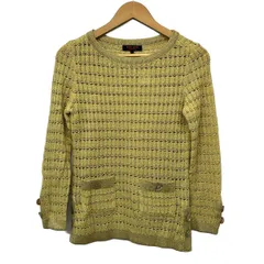 YUKITORII(ユキトリイ) 長袖セーター サイズ38 M レディース美品  - イエロー ラメのサムネイル