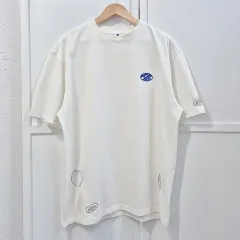 ADER ERROR アーダーエラー ディストート ロゴ スティッチ ホール 半袖Tシャツ メンズ A1のサムネイル