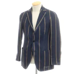 【中古】ラルディーニ LARDINI リネン ストライプ テーラードジャケット ネイビーxベージュ【サイズ44】【メンズ】のサムネイル