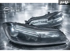 【レンズ割れ無し】 NISSAN 日産 純正 S15 シルビア 後期 ハロゲン ヘッドライト ヘッドランプ 左右セット 刻印 F KOITO 100-63514 即納 棚のサムネイル