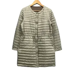 ジユウク ダウンコート サイズ40 M レディース美品  - ライトグレー×グレーベージュ 長袖/リバーシブル/ジップアップ/キルティング/秋/冬のサムネイル